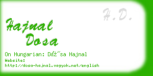 hajnal dosa business card